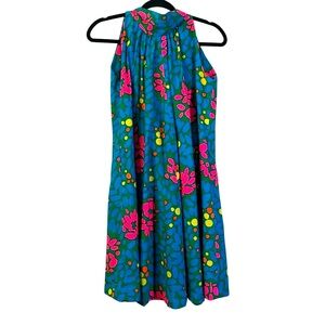 ANDRADE RESORT SHOPS WAIKIKI Dress LG VTG 1960's‎ Hawaii A-Line Whimsical Groovy